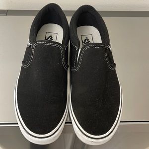 Vans slip on black mens size 8/ women 9.5. Worn once